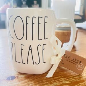Rae Dunn COFFEE PLEASE Mug Artisan Collection Magenta Farmhouse Cup New w/ Tags
